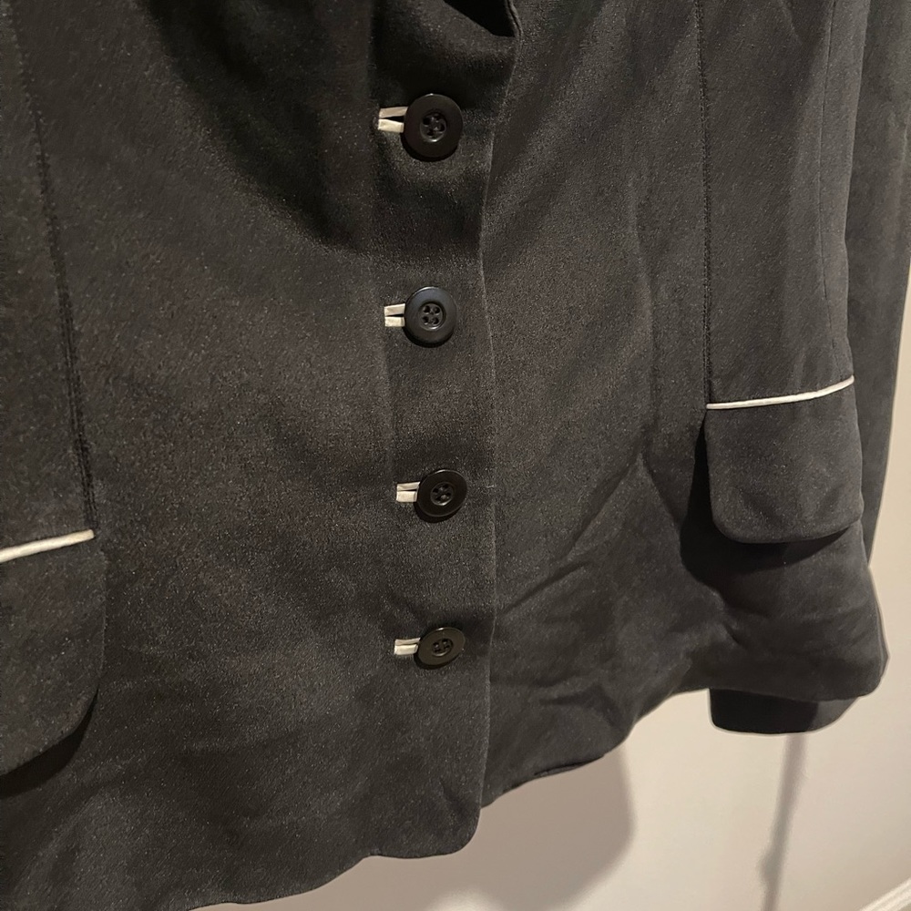 Vintage Dué Per Dué 100% Silk Blazer Suit Jacket Size 12 - Picture 6 of 7